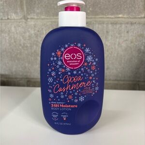 eos Cocoa Cashmere Body Lotion - Deep Blue Bottle with White Cap
